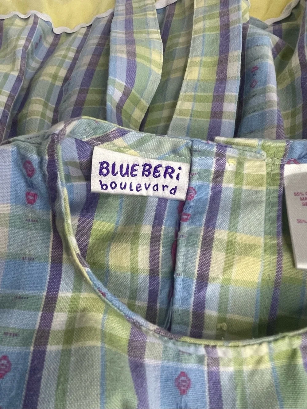 Blueberi Boulevard Plaid Easter Spring Dress Embroidery 2009 Girl 3T